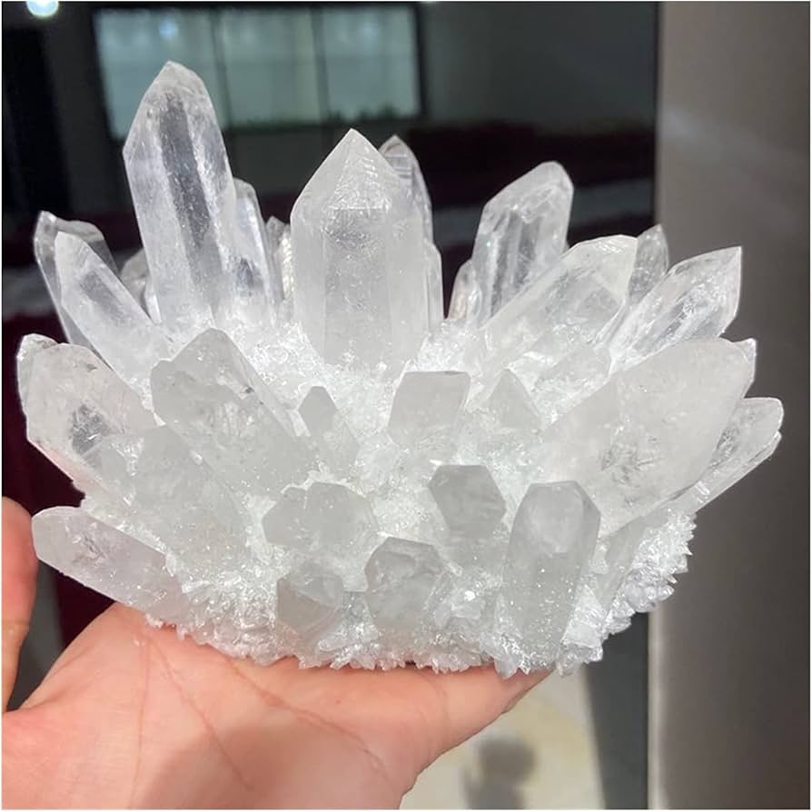 Amazon.co.jp: 天然石 1000gの自然な明確な白石水晶クリスタルの